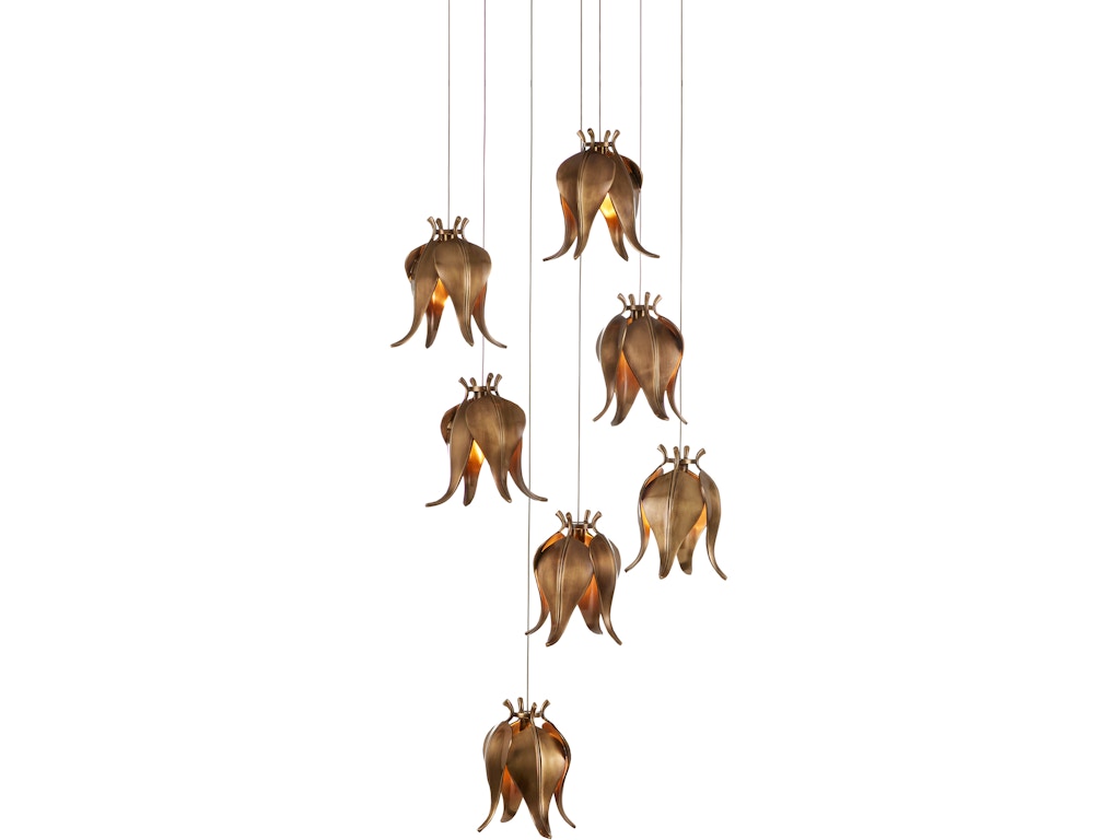 Iota 7-Light Round Multi-Drop Pendant