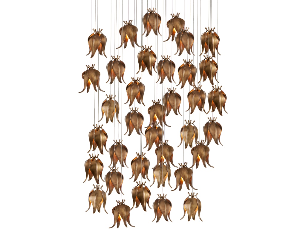 Iota 36-Light Round Multi-Drop Pendant