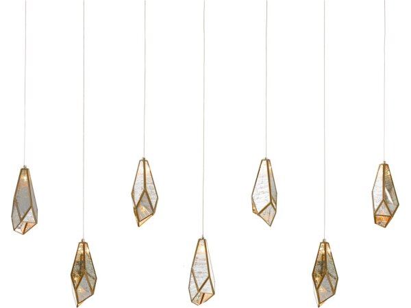 Glace Mirror 7-Light Linear Multi-Drop Pendant