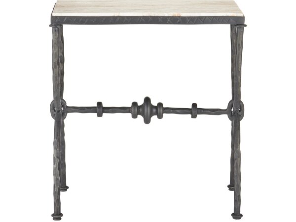 Agora White Travertine Side Table - Image 5