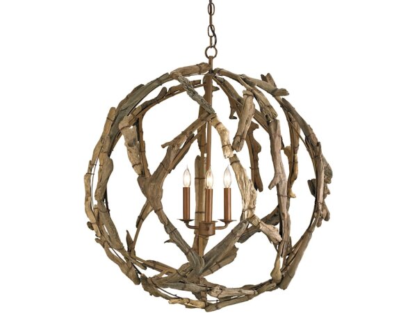 Driftwood Orb Chandelier