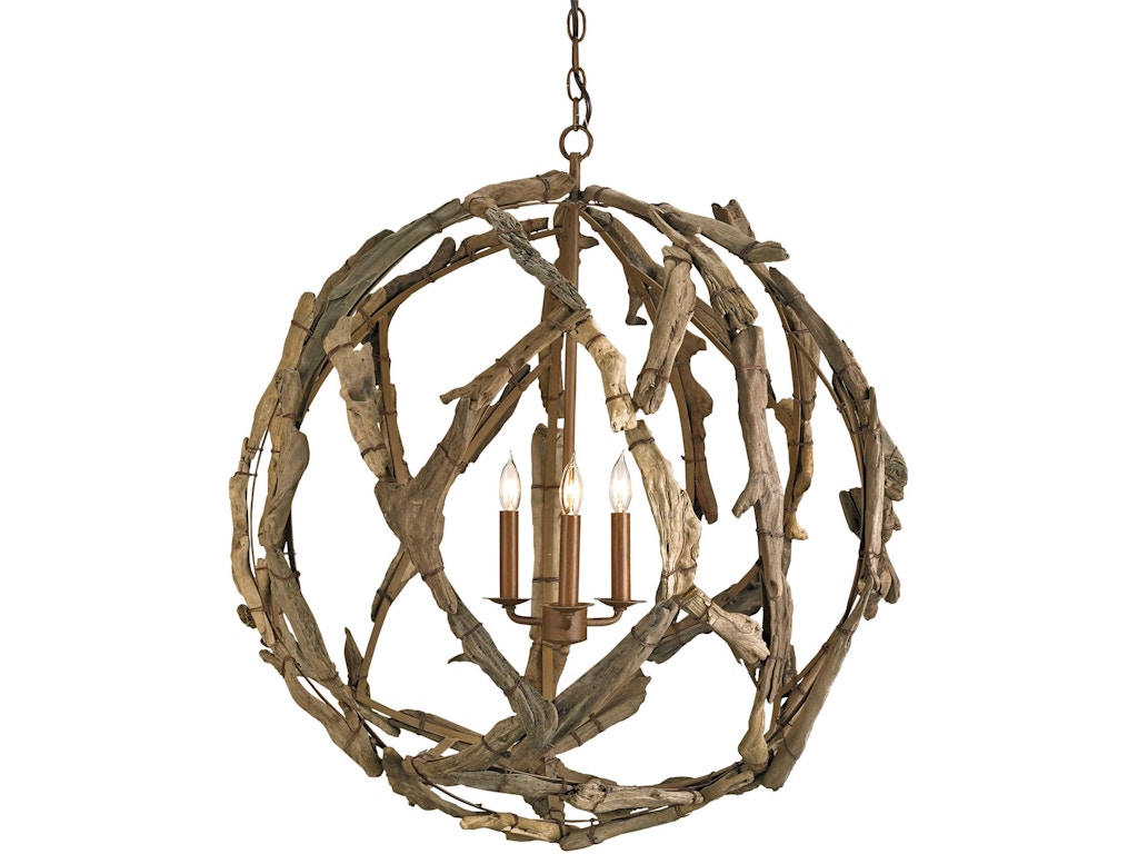 Driftwood Orb Chandelier