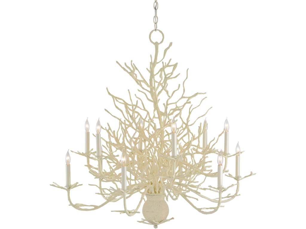 Seaward Large White Chandelier