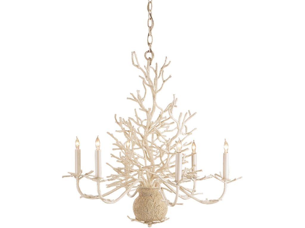 Seaward Small White Chandelier