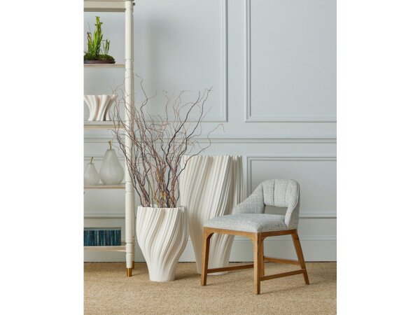 Whorl Grande White Vase - Image 4