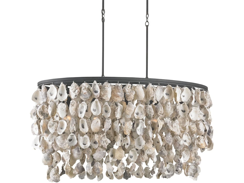 Stillwater Oyster Shell Oval Chandelier