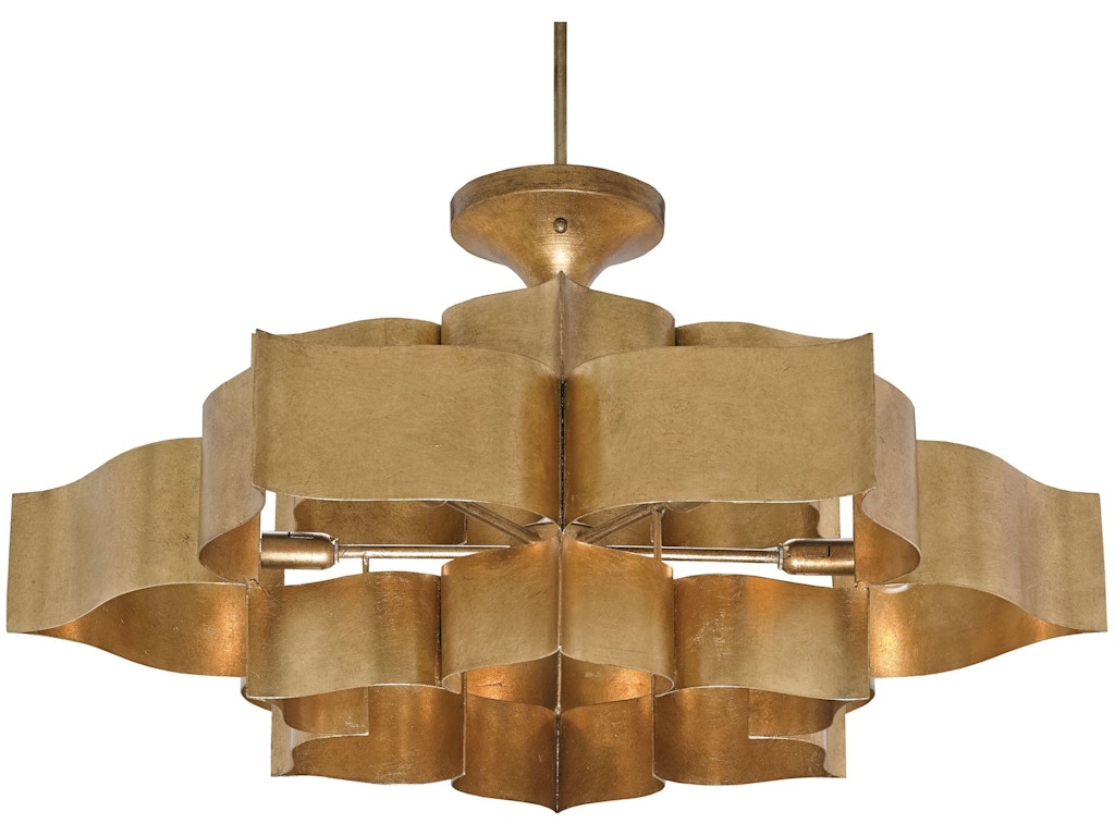 Grand Lotus Large Gold Chandelier