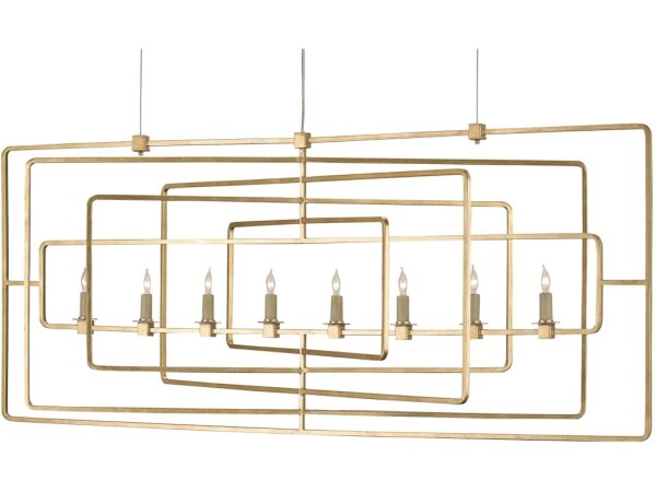 Metro Gold Rectangular Chandelier