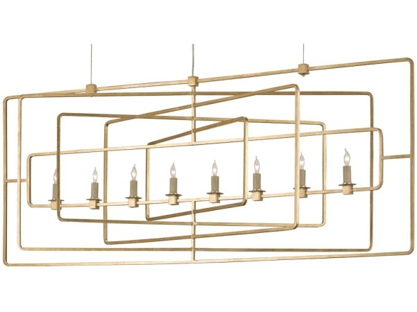 Metro Gold Rectangular Chandelier - Image 2