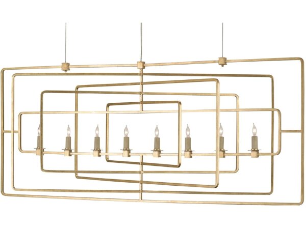 Metro Gold Rectangular Chandelier - Image 3
