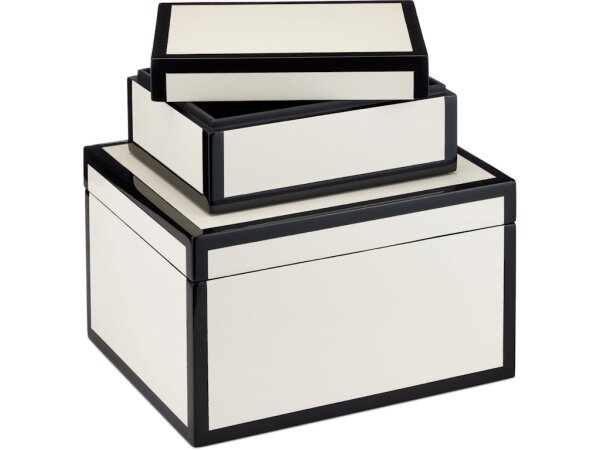 Ivory Lacquer Box Set of 2 - Image 5