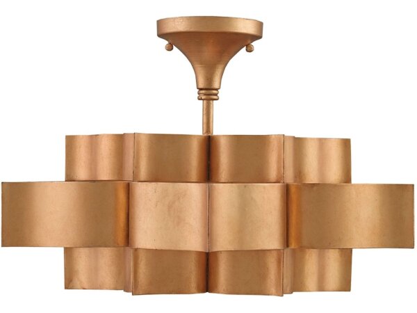 Grand Lotus Small Gold Chandelier