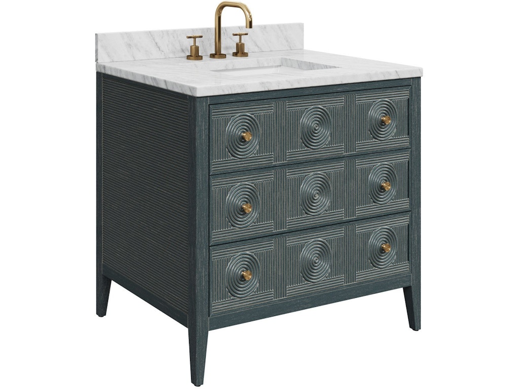 Santos 36" Vintage Navy Vanity with Rectangular Undermount Sink