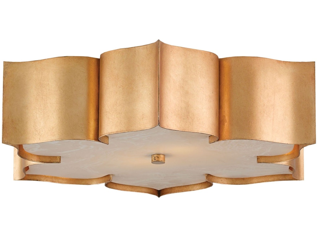 Grand Lotus Gold Flush Mount