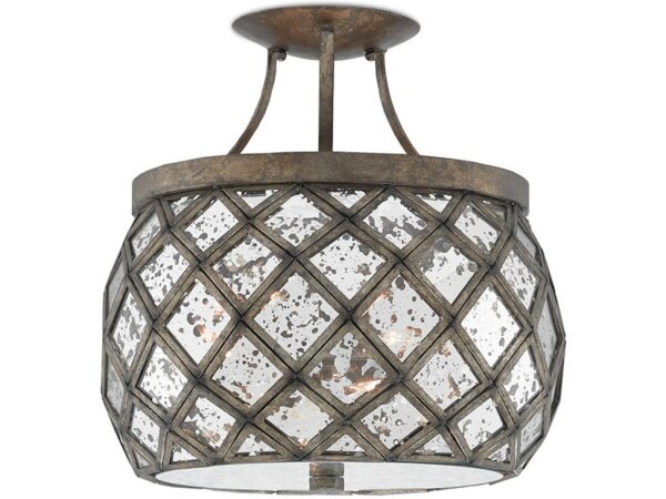 Buckminster Bronze Semi-Flush Mount