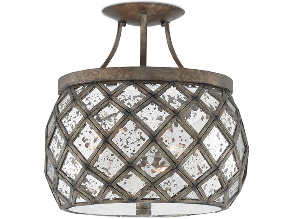 Buckminster Bronze Semi-Flush Mount
