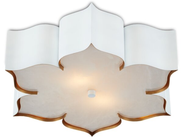 Grand Lotus White Flush Mount - Image 3