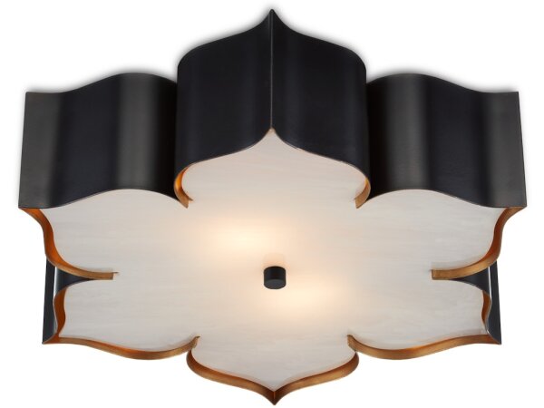Grand Lotus Black Flush Mount - Image 3