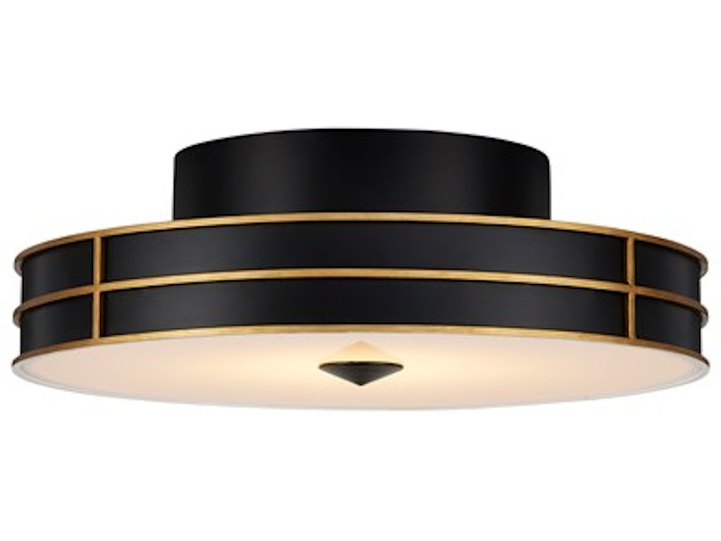 Fielding Black Flush Mount