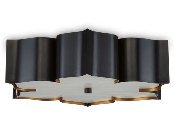 Grand Lotus Black Flush Mount - Image 4
