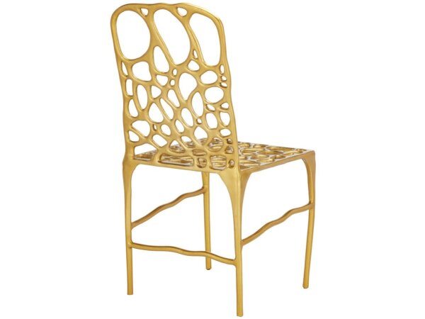 Honeycomb Gold Side Chair - Image 5