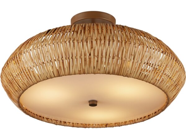 Antibes Natural Semi-Flush Mount - Image 3