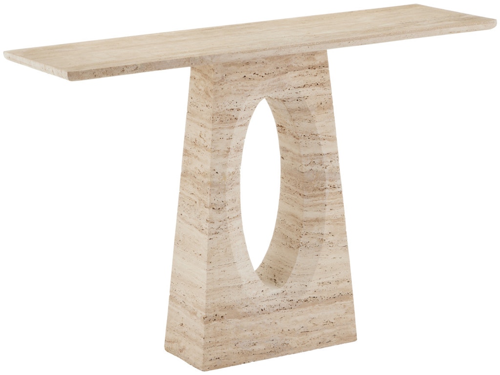 Demi Travertine Console Table