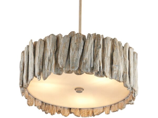 Driftwood Whitewash Semi-Flush Mount - Image 3
