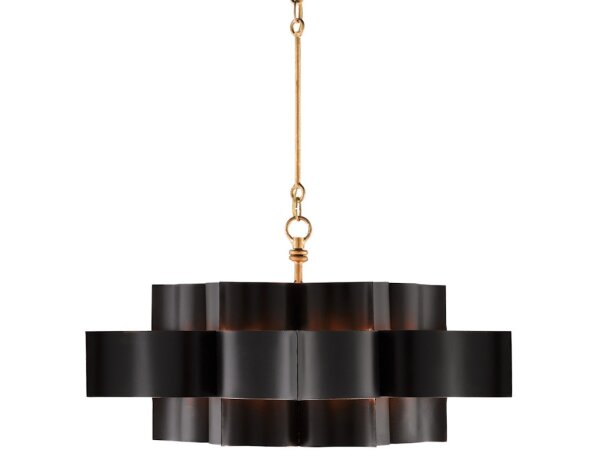 Grand Lotus Large Black Chandelier - Image 5