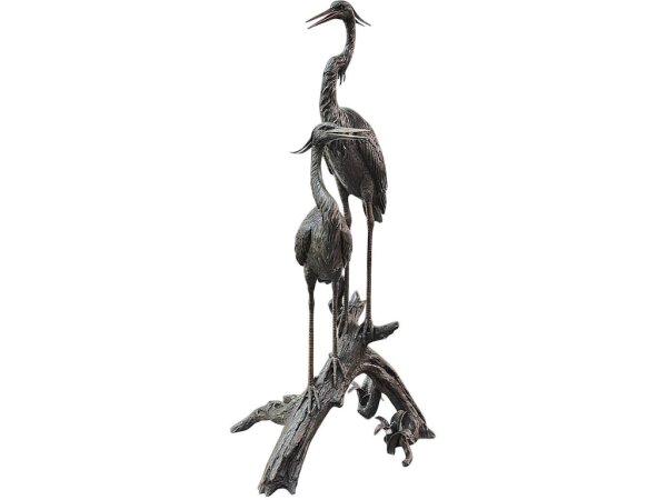 Herons on Branch Bronze - Image 4