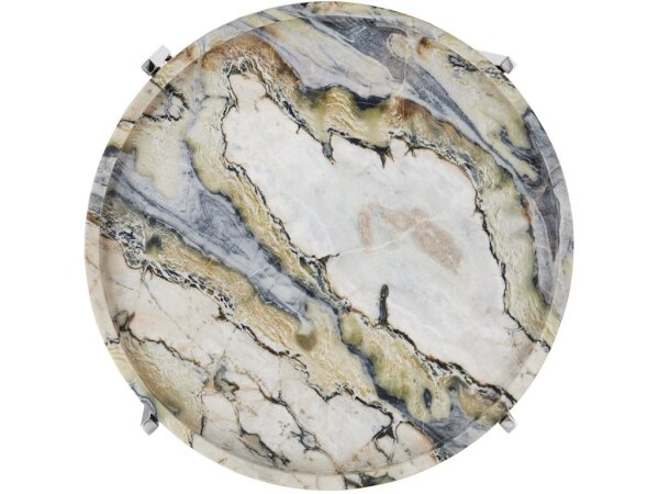 Freya Floral Jade Marble Accent Table - Image 3