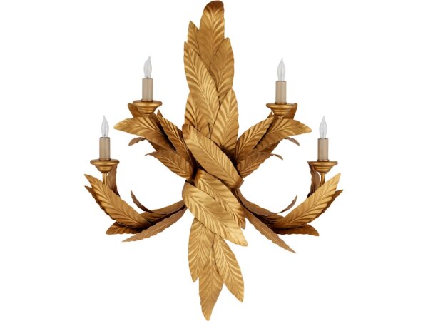 Apollo Gold Twisted Leaf Wall Sconce - Image 3