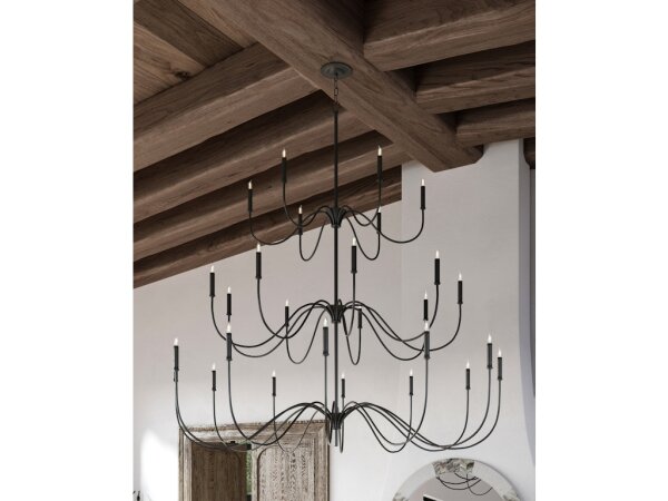Tirrell Large Black Chandelier - Image 4