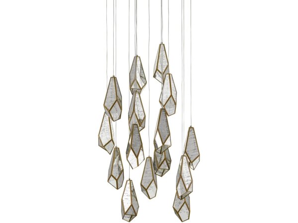 Glace Mirror 15-Light Round Multi-Drop Pendant - Image 5