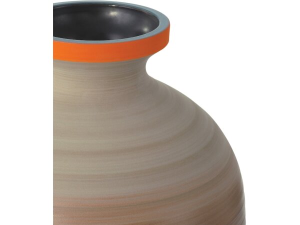 Happy 80's Gray, Beige, Orange and Blue Vase Set of 3 - Image 4