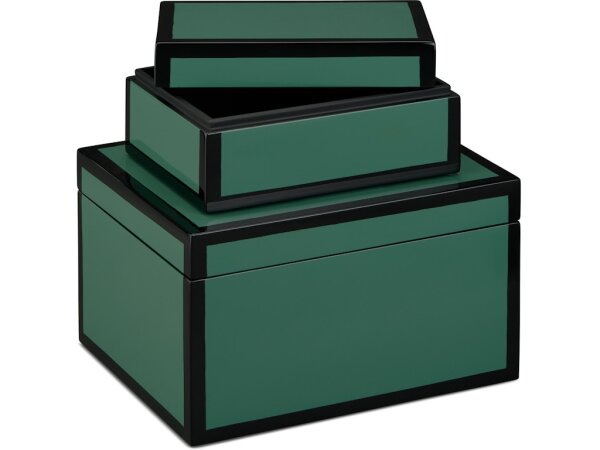 Green Lacquer Box Set of 2 - Image 5