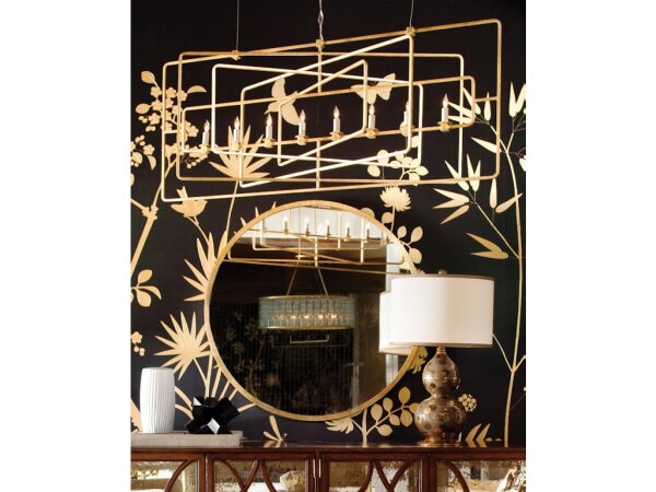 Metro Gold Rectangular Chandelier - Image 5