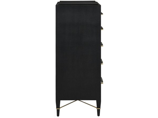 Verona Black Five-Drawer Chest - Image 4