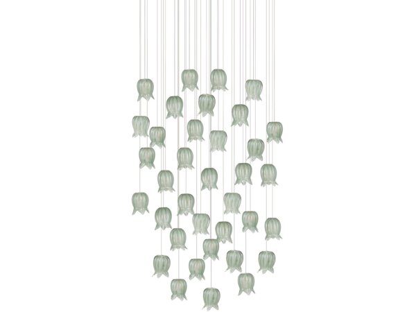 Polpo Green 36-Light Round Multi-Drop Pendant - Image 4
