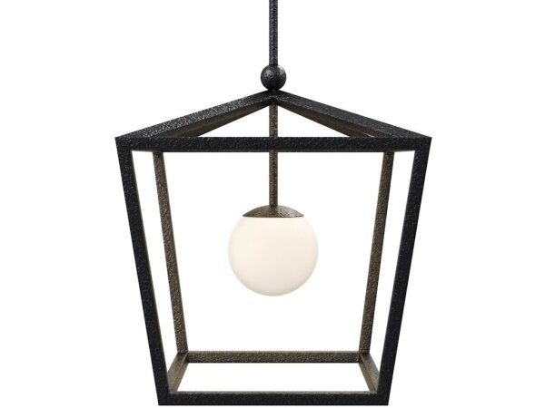 Denison Medium Black Outdoor Lantern - Image 4
