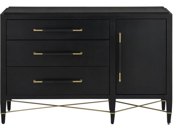 Verona Black Three-Drawer Chest - Image 4