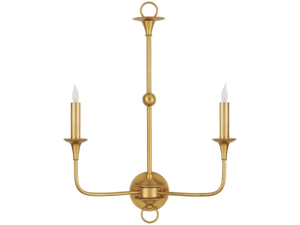 Nottaway Gold Double-Light Wall Sconce - Image 4