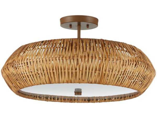 Antibes Natural Semi-Flush Mount - Image 4