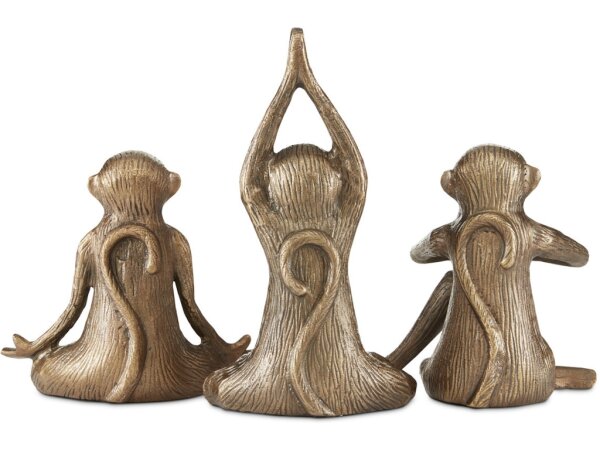 Zen Brass Monkey Set of 3 - Image 4