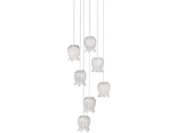 Polpo White 7-Light Round Multi-Drop Pendant - Image 4