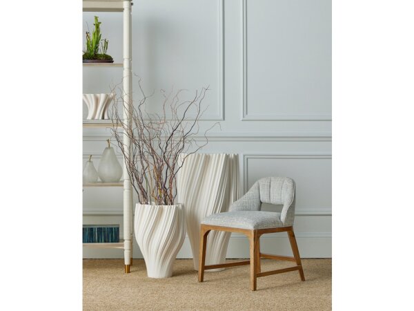 Whorl Large White Vase - Image 4