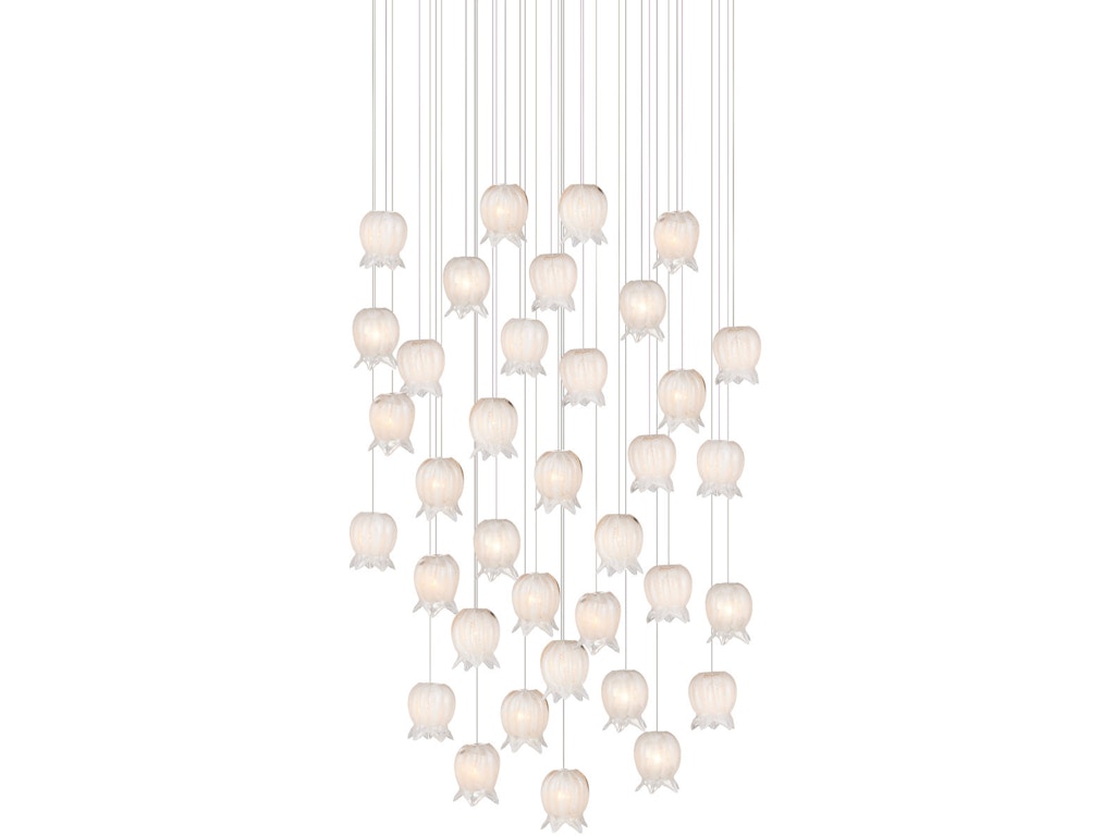Polpo White 36-Light Round Multi-Drop Pendant