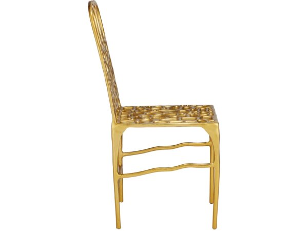 Honeycomb Gold Side Chair - Image 4