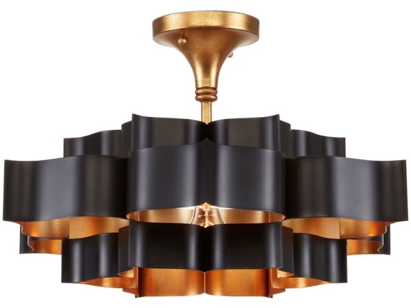Grand Lotus Small Black Chandelier - Image 4