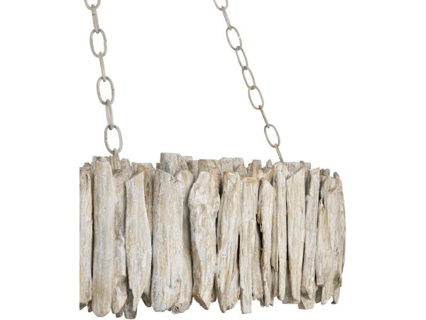 Driftwood Whitewash Ring Chandelier - Image 3